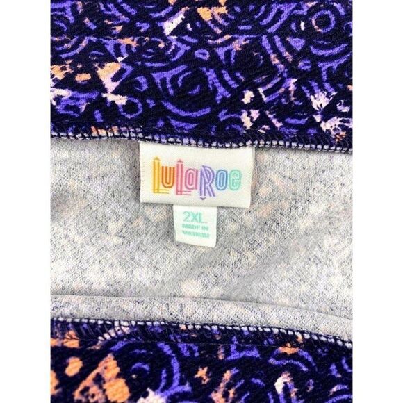 LuLaRoe Cassie Skirt Pencil Crepe Purple 2XL‎ - Picture 5 of 6